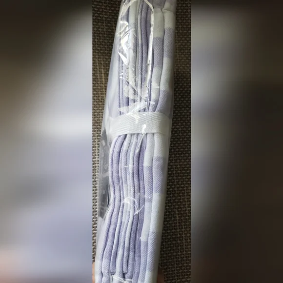 Cottoniva Lavender and White Checkered Napkins Set - Picture 6 of 6